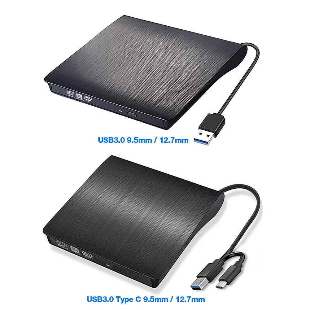 New Drive Enclosure 9.5mm USB 3.0 Type C SATA External DVD CD-ROM RW Player Optical Drives Enclosure Case for Laptop PC Desktop
