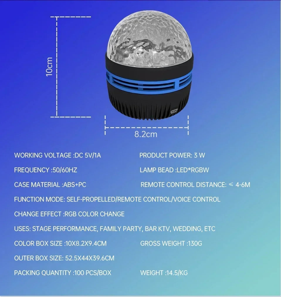 Galaxy Projector RGB Star Projector USB Powered Remote Control Night Light Lamp for Birthday Gifts Holiday Party Room Decoration