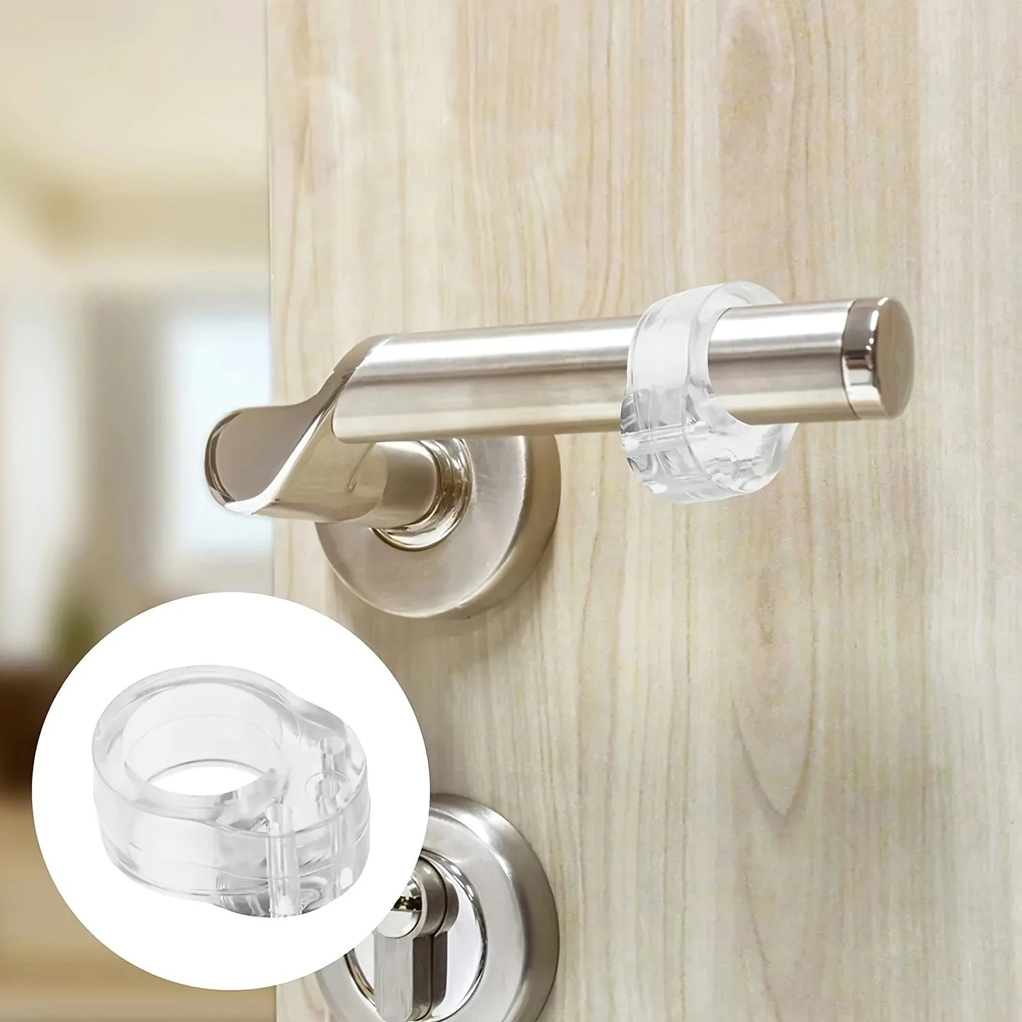 Handles Door Stopper Silicone Gel Door Stop Transparent Wall Protection Door Knob Bumper Furniture Protector Pad Handle Buffer