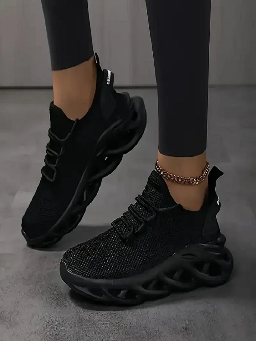 Men Casual Sport Shoes Breathable Lightweight Sneakers Outdoor Mesh Black Running Shoes Athletic Jogging Tenis Walking Shoes - Shoppiline