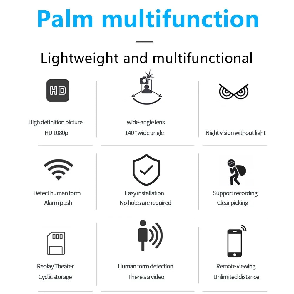1080P New X5 Mini Camera Clear Night Vision Light Weight Portable Premium Cams Motion Detection Wireless Surveillance Camera