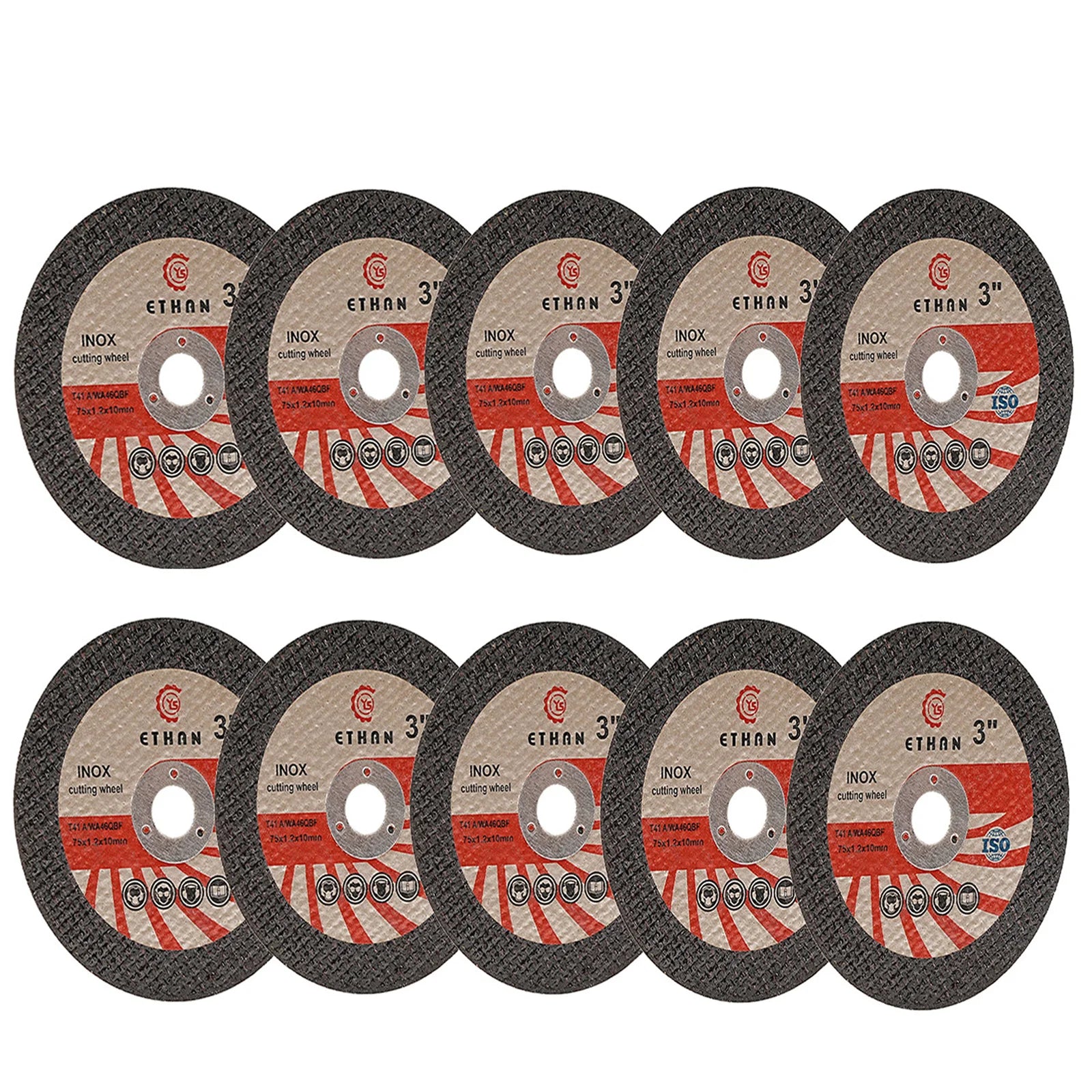 Sbestily 10pcs 75mm Circular Resin Saw Blade Mini Cutting Disc Metal Fast Cut Grinding Wheel for Angle Grinder Accessories - Shoppiline