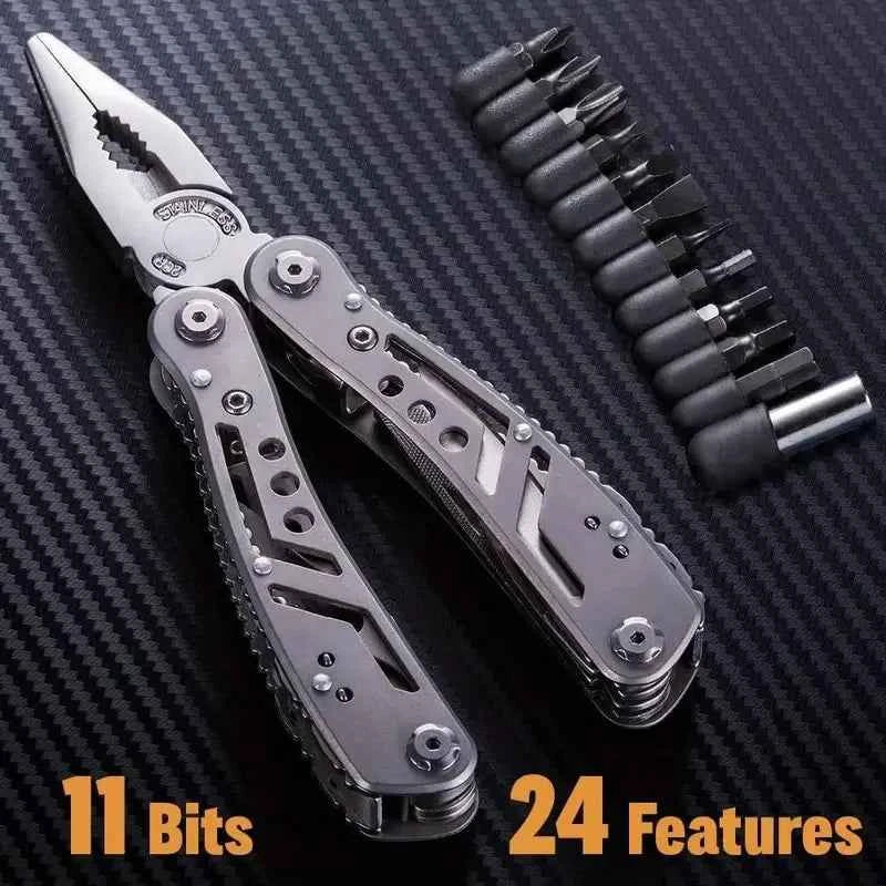 Compact Pocket Multitool with 420 Steel Pliers Essential EDC Gear for Camping, Hunting First Aid Repairs