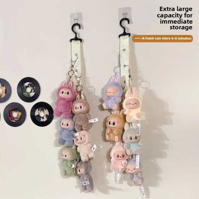 Pendant Storage Display Shelf Doll Wall for Doll Practical Plush Door Behind Clip Wardrobe Wall Hanging Storage Bag