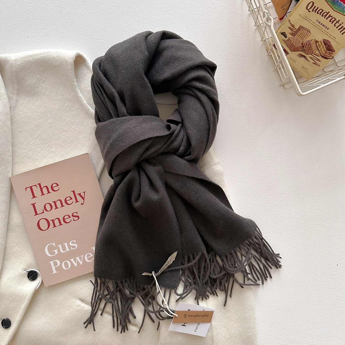 2025 New Winter Wool Scarf For Women Long Warm Cashmere Scarves Hijab Solid Lady Shawl Wrap Female Pashmina Bandana Head Scarfs