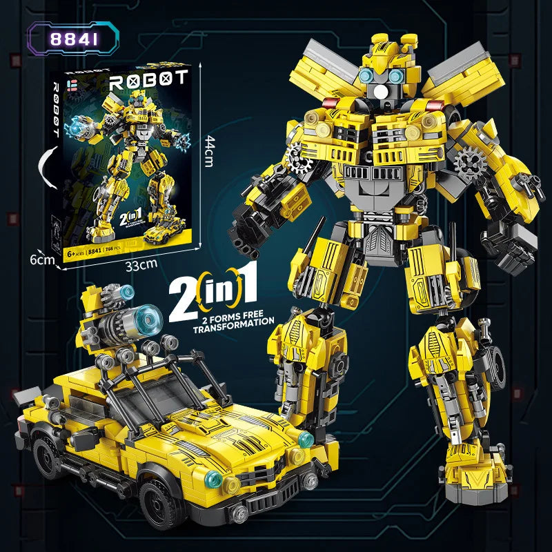 Autobots Decepticons Building Blocks Transformation Robot Children Educational Assembly Car King Kong Brick Assemble Toy Gift - Shoppiline