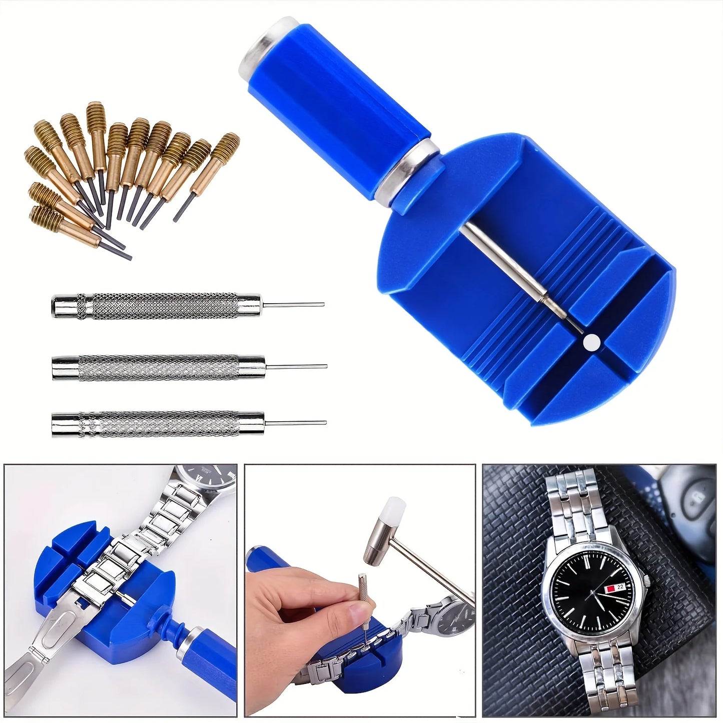 Watch Link Removal Tool Kit, Watch Band Tool Strap Chain Pin Remover Repair Tool Kit For Watch Band Strap Adjustment, Watc