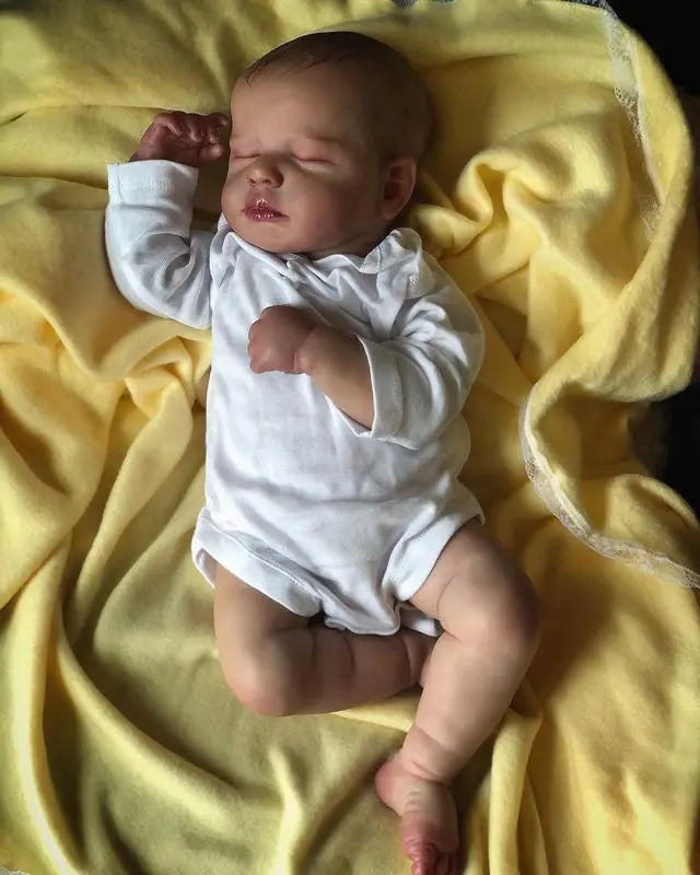 MRB 50CM Realistic Finished Bebe Reborn Silicone Vinyl Cloth Body Doll LouLou Handmade Toy For Girls Christmas Gift - Shoppiline
