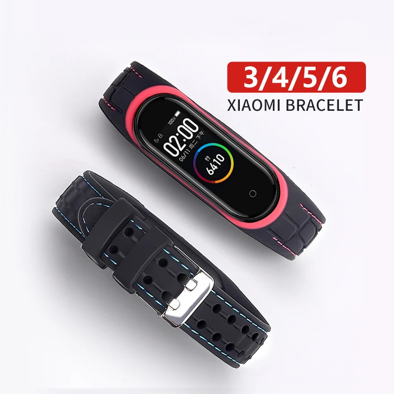Strap for Mi Band 7 6 5 4 3 Watchband Sport Silicone Smartwatch Bracelet for Xiaomi Mi Band 6 4 7 5 Strap Accessories Wristband