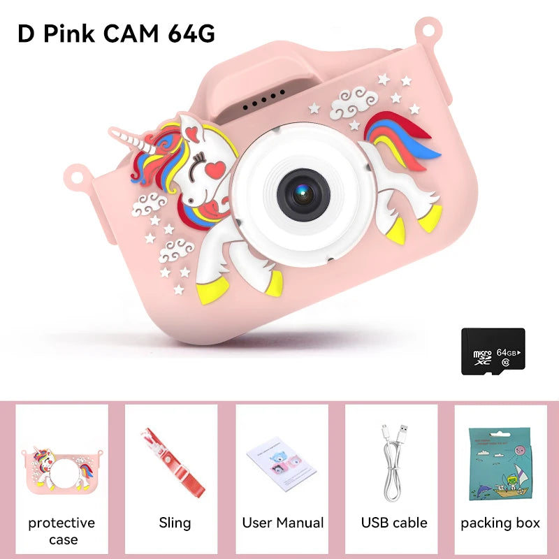 Christmas Children Camera HD 1080P Toddler Digital Video Camera 2.0inch Kids Camera with Silicone Cases Toys for Christmas Gifts - Shoppiline