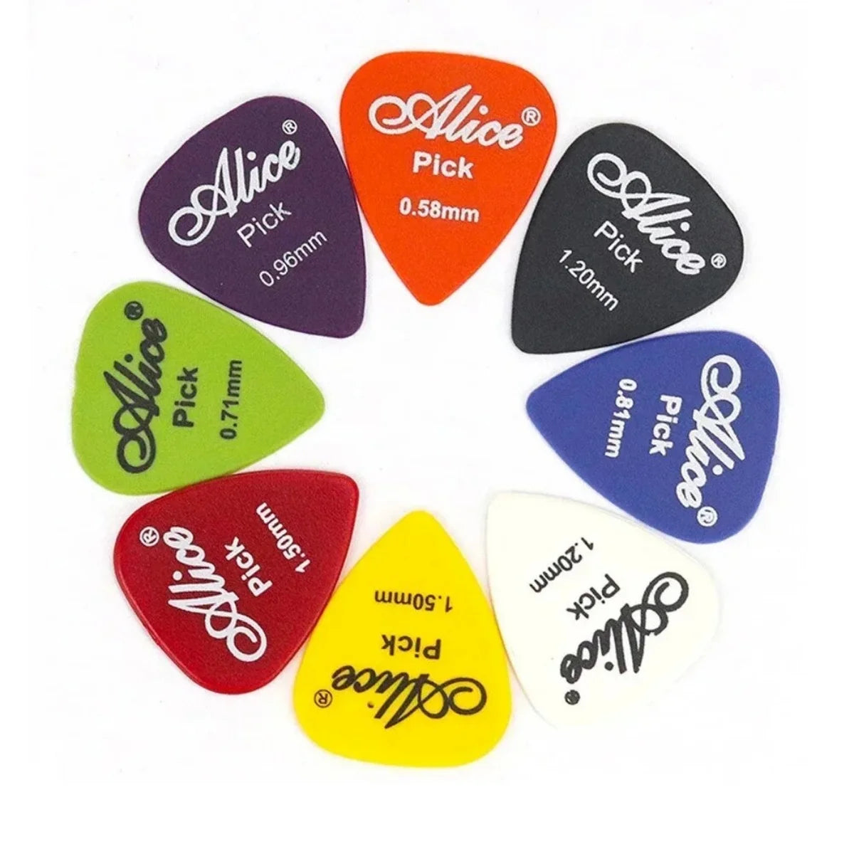 Alice 12/24/50/100 Pcs Mixed ABS Guitar Picks, Multicolor Premium Plastic Plectrum for Electric Guitar/Bass/Ukulele Accessories
