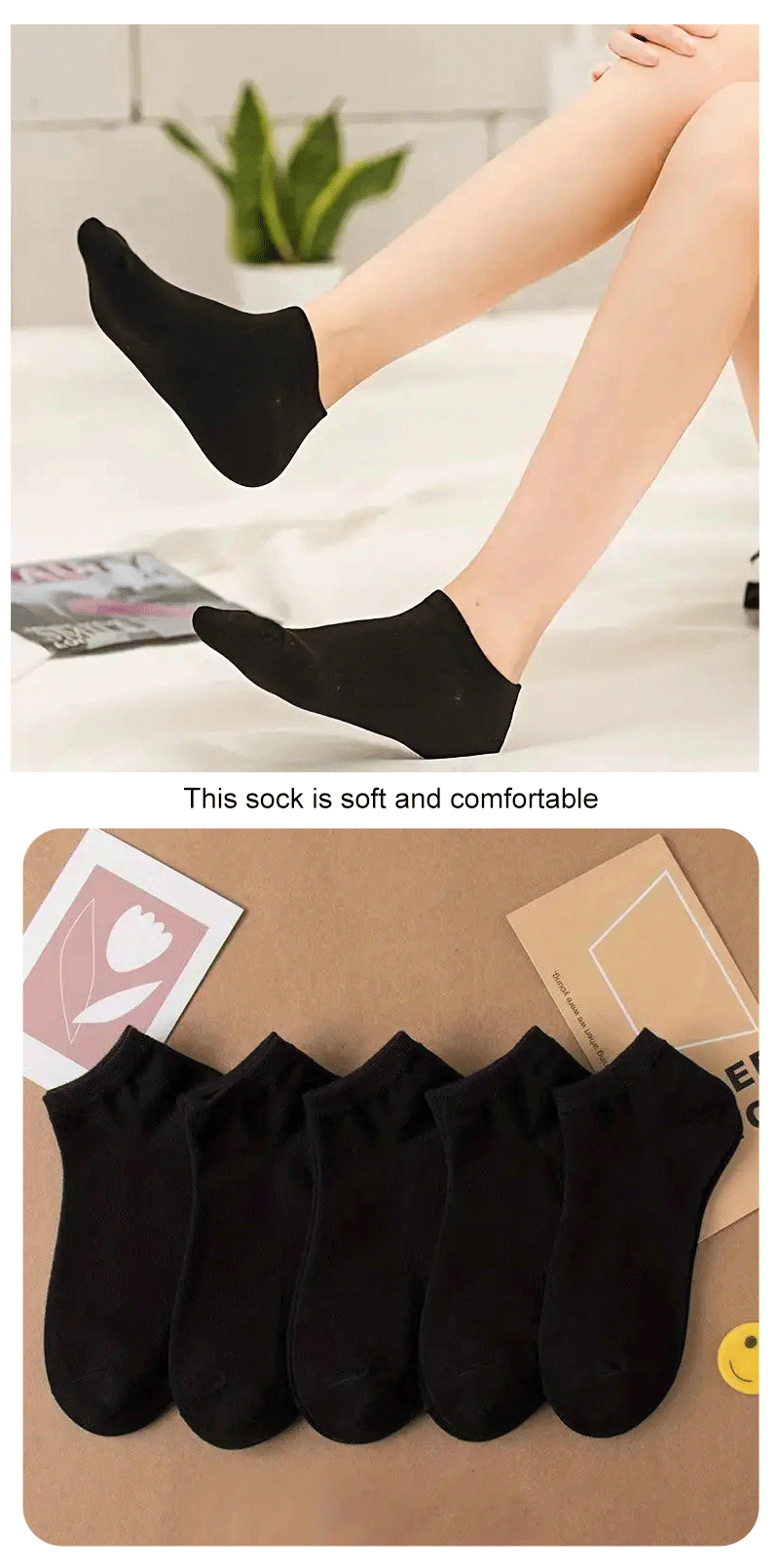 5/10 Pairs Men's  Boat Socks Business Sport Sweat Absorption Mature Summer Autumn Solid Color Non Pilling Versatile Ankle Socks