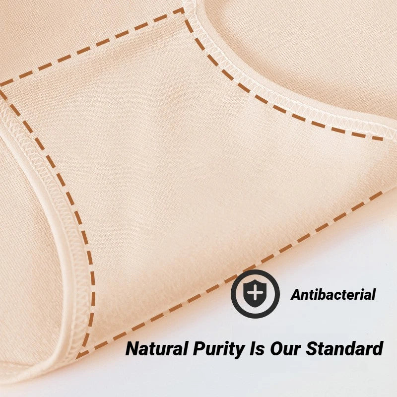 Candy Color Underpant Women'S Comfort High-Quality Cotton Mid Waist Breathable Solid Skin Friendly Panties Plus Size Briefs Soft