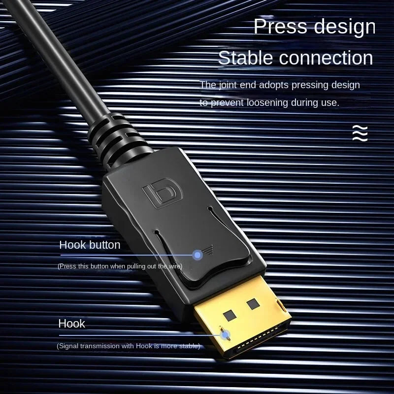 Dp To HDMI-compatible Cable 1.8m 1080 HD Adapter Cable Computer Monitor Cable Converts Large Dp To Hdmi For PC Laptop Projector