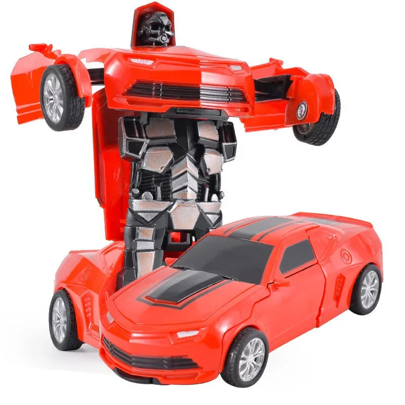 Verformbares Spielzeugauto, Trägheitsaufprall, Ein-Knopf-Verformung, Jungenpuzzle, Kollisionsverformung, Autobot-Roboter