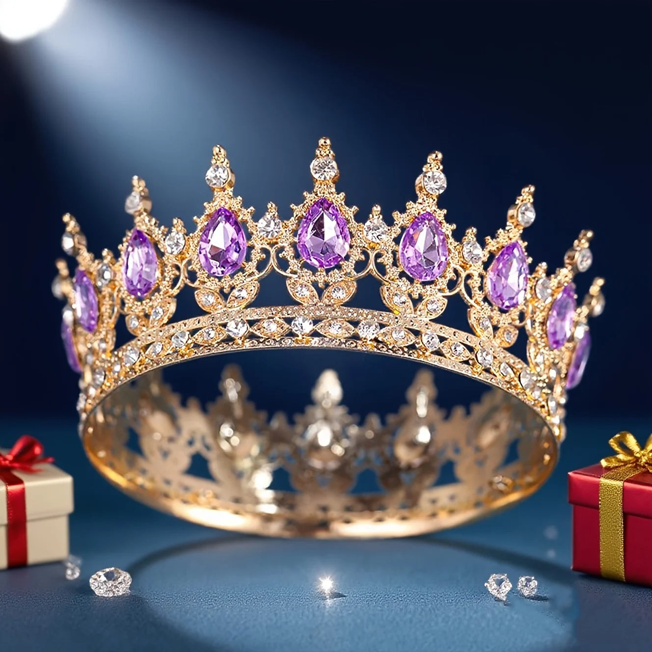 Baroque Crystal Tiaras And Crowns Headband For Women Party Prom Diadem Bridal Wedding Hair Accessories Jewelry Crown Tiara Gift