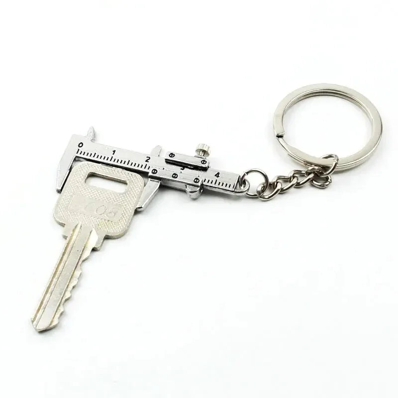 Mini vernier caliper bolso chaveiro ornamentos pequeno 3d móvel precisão medida ferramenta acessórios slider régua liga