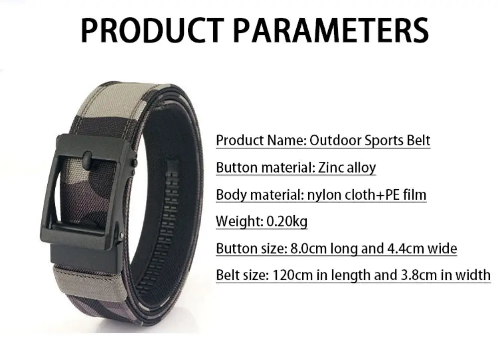 1pc Men's Belt Outdoor Multi Function Alloy Buckle Tactical Belt Canvas For Nylon Belt Training Quick Hanging Belts Neutral Belt