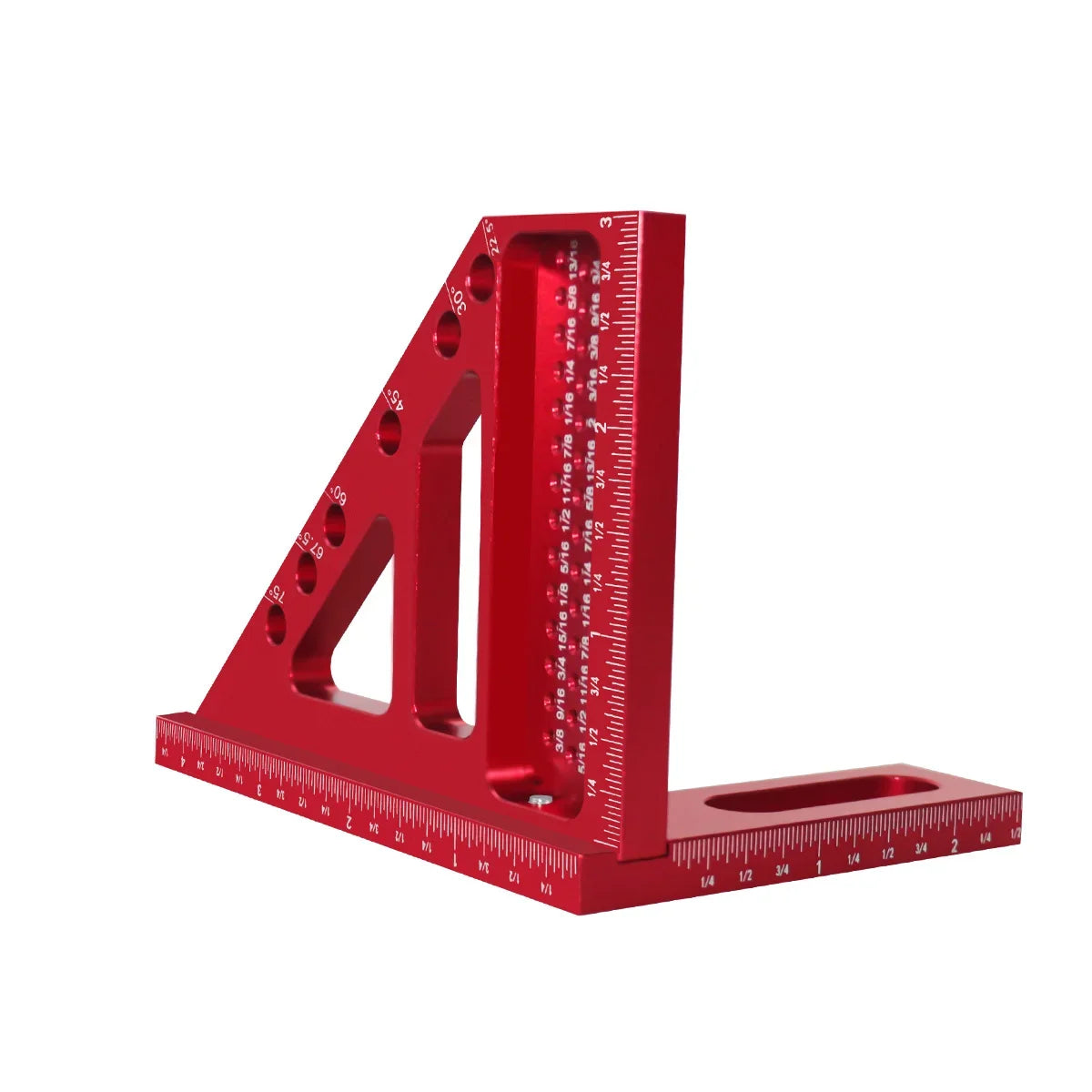 3D Multi-Angle Metric/Inch Measuring Ruler, 45/90 Degree Aluminum Alloy Square Protractor, High Precision Layout Measuring Tool - Shoppiline