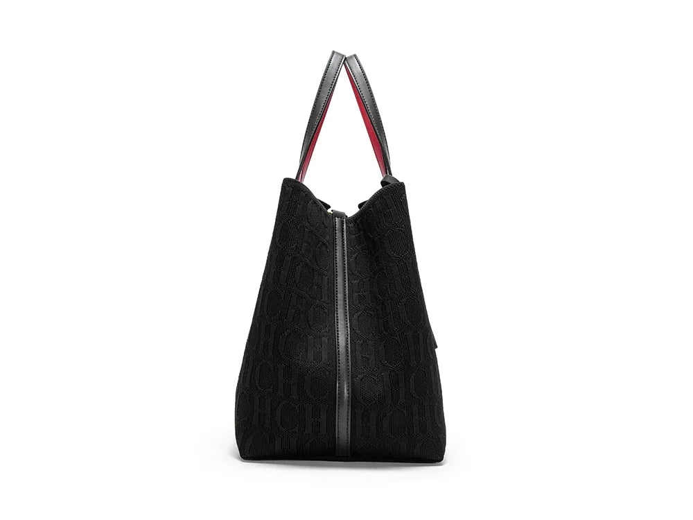 CH High Quality Craft Large Capacity Handbag Ladies Shoulder Bag Fashion Classic New Pure Color Outer Pocket Ladies Handbag - Shoppiline