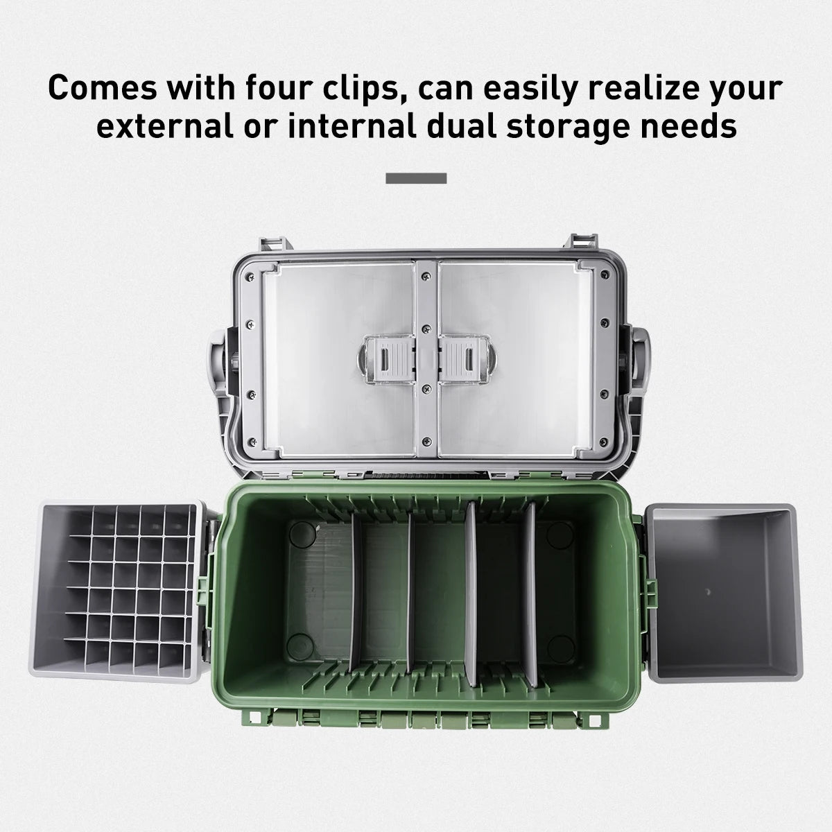 Large Fishing Tackle Box Multifunction Capacity Stand Rod Holder Cup Holder High Quality Plastic Egi Box Fishing Box - Shoppiline