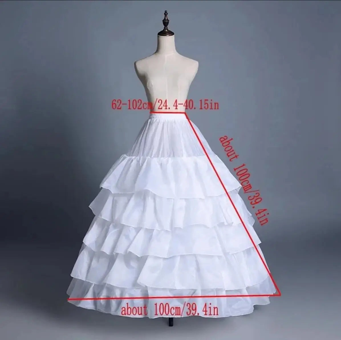 2025 New 6 Hoop Crinoline Black White Long Wedding Petticoat Ball Gown Dress Underskirt Skirt Half Slips Wedding Accessories