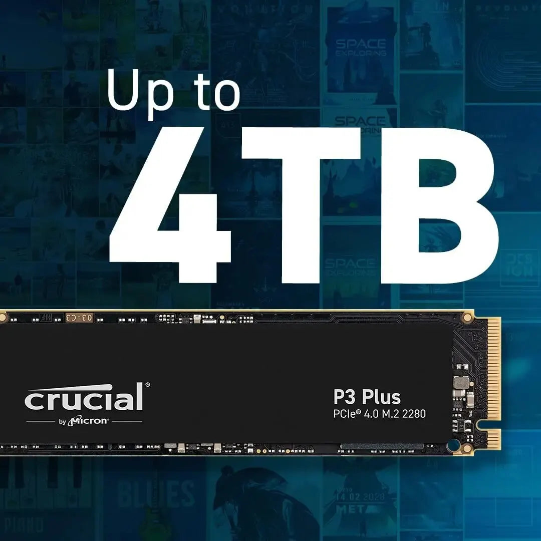 Crucial P3 Plus 2 TB 1 TB 500 GB PCIe Gen4 3D NAND NVMe M.2 SSD, bis zu 5.000 MB/s