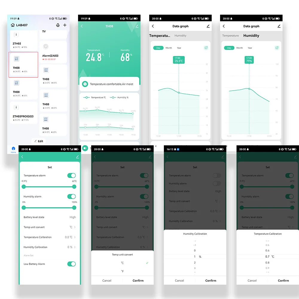 Tuya Temperature and Humidity Sensor WiFi with Backlight Supported Hygrometer Thermometer Work With Yandex Alexa