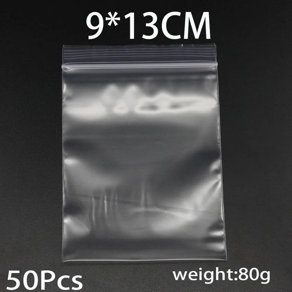 30-100pcs/bag 4*6/5*7/6*8/7*10/8*12cm Zipped Lock Reclosable Plastic Poly Clear Bags Bulk Jewelry Craft Accessory Packaging