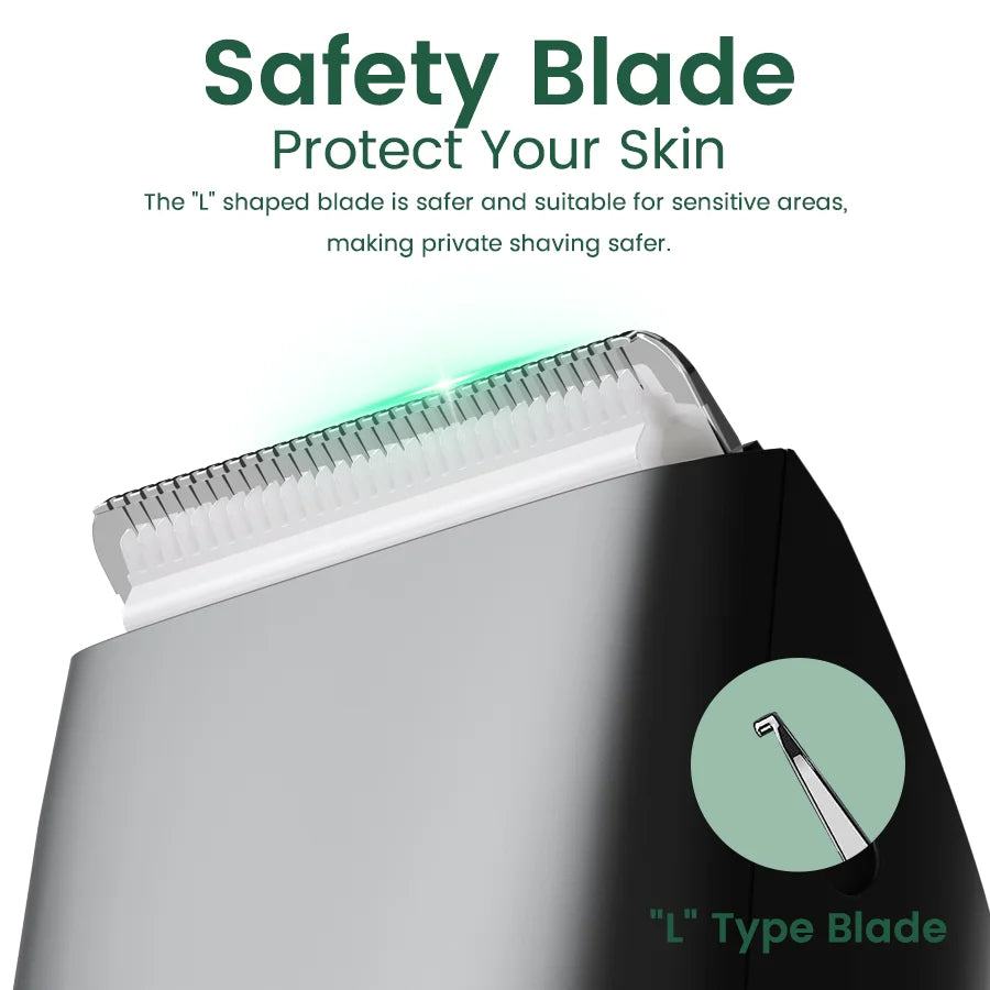Men's Electric Groin & Body Shaver - Waterproof Dual Head Trimmer Kit w/ LED Light & Foil Blades - Shoppiline