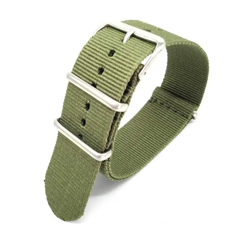 Sport-Nylon-Uhrenarmband für Damen und Herren, Uhrenarmband 18 mm 20 mm 22 mm, Army Sportarmband, Textil-Nylon-Armband, Schnallengürtel