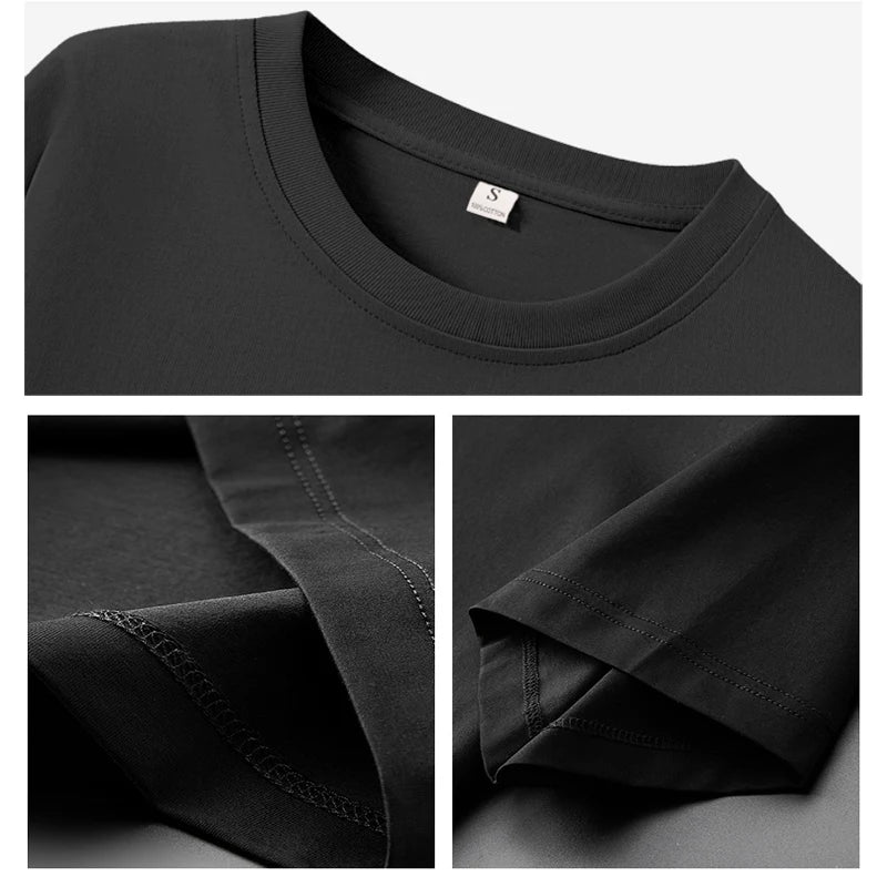 T-shirts à manches courtes en coton 220 grammes épais t-shirt décontracté confortable Y2k col rond femme vêtements YH2532