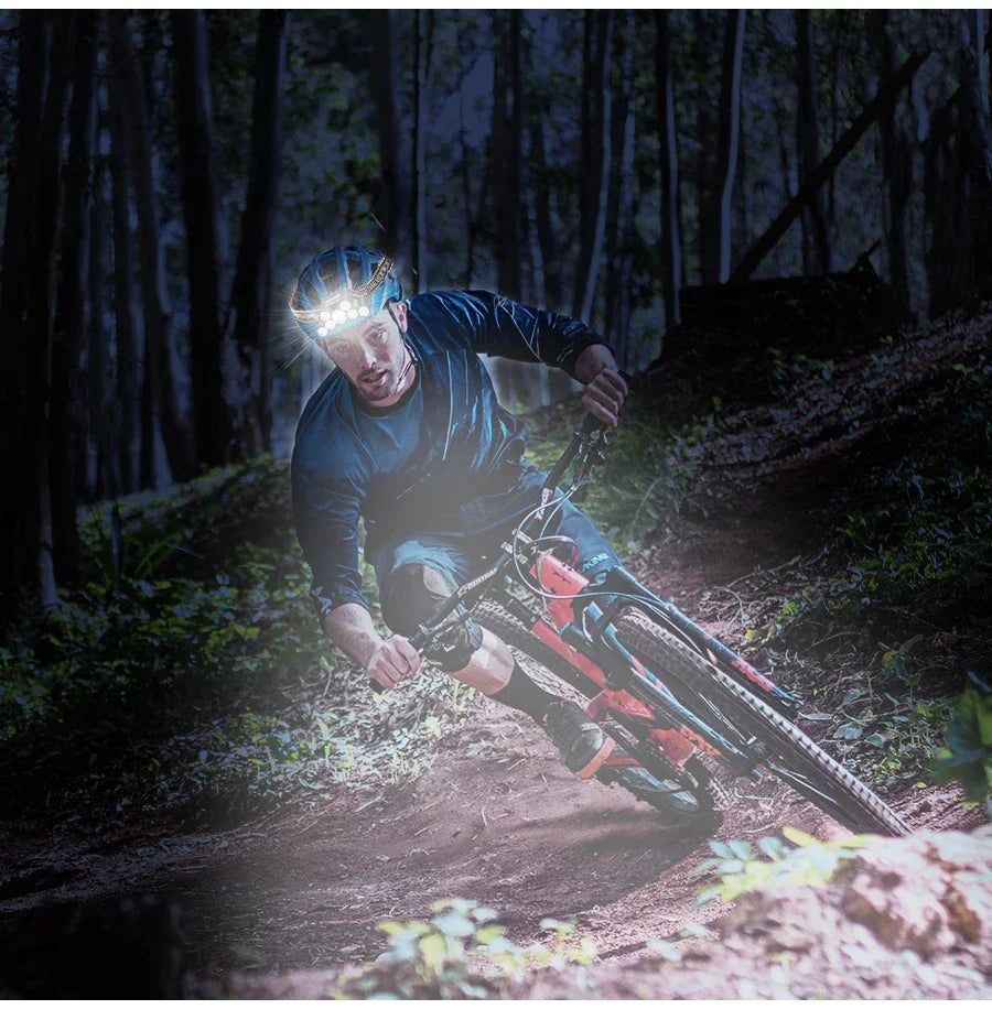 Waterproof Head-Mounted Flashlight Usb Rechargeable Led Headlight Super Bright 5 Working Modes HeadlampFor Night Fishing Hiking