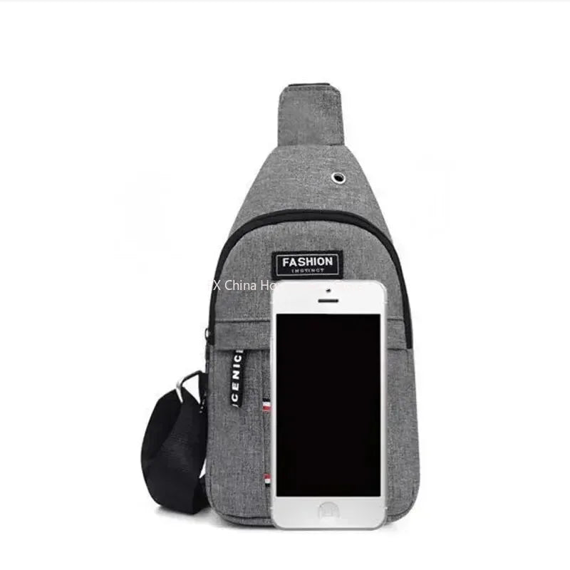 Men's Waterproof Chest Bag, Adjustable Shoulder Strap, Large Capacity, Outdoor Sports, Casual Fashion，water-resistant Fabric