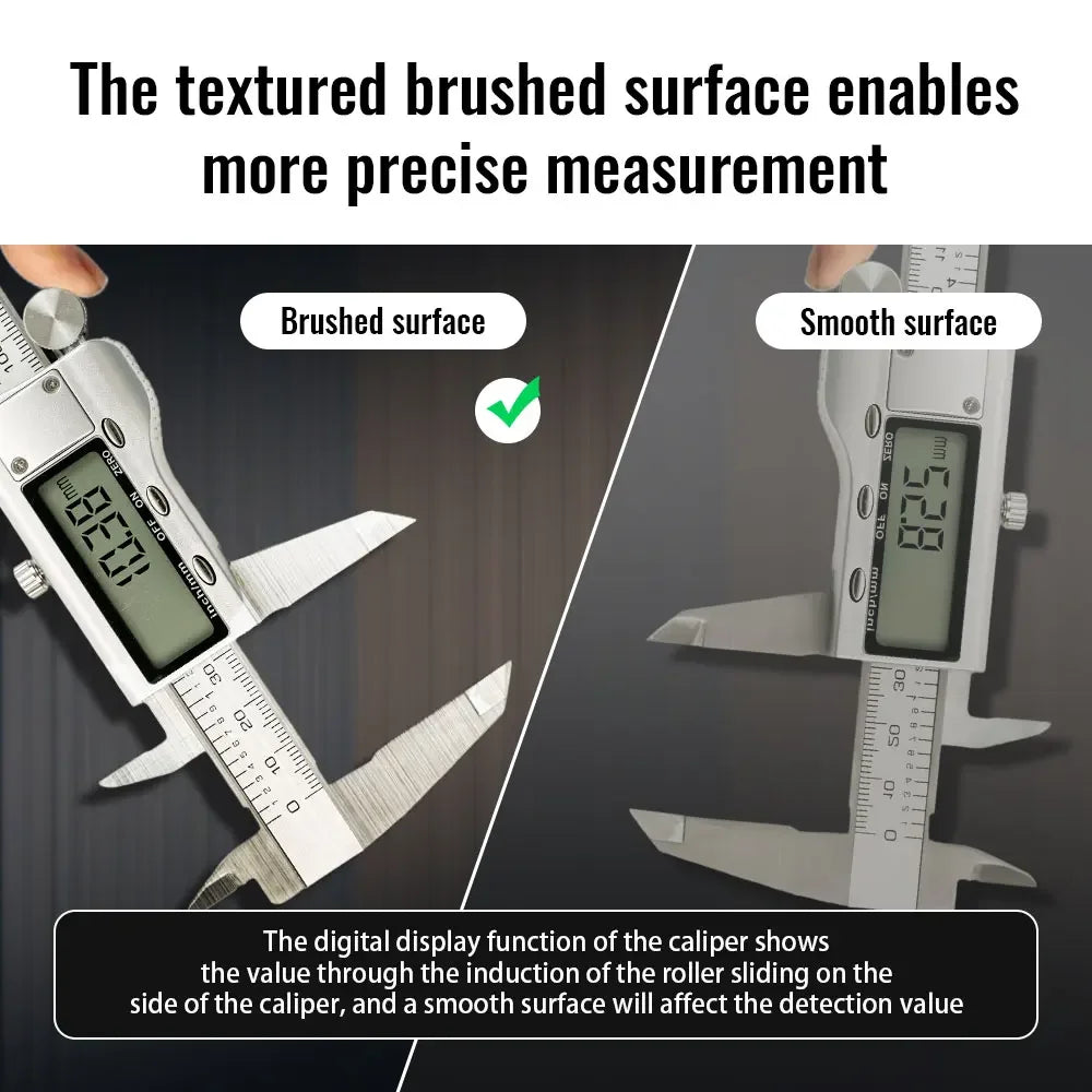 6 Inch 150mm Digital Vernier Caliper Stainless Steel Micrometer Measuring Tool Depth Ruler - Shoppiline
