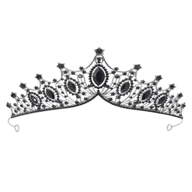 Couronne de Reine pour Femmes Couronne de Concours avec Peignes Couronne de Princesse pour Filles Strass en Cristal Tiara Bandeau Tiara Peigne Tiara