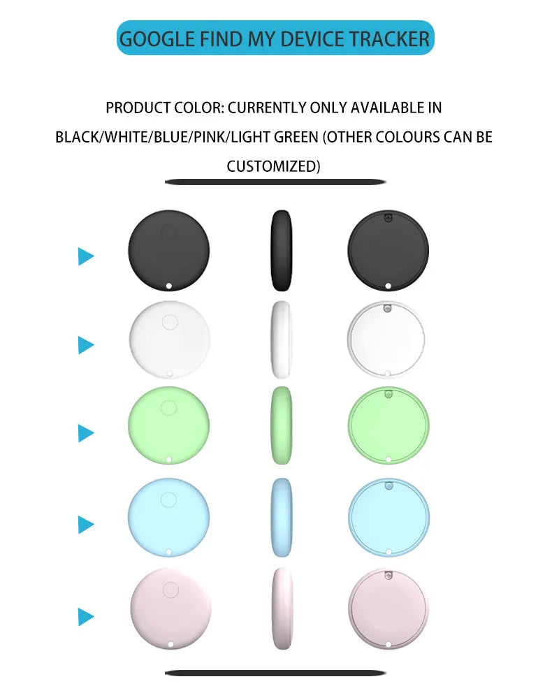 Smart GPS Tracker Works With google find my device tracker Pet Kids Luggage Key Tracking Global Accurate Positioning Bluetooth