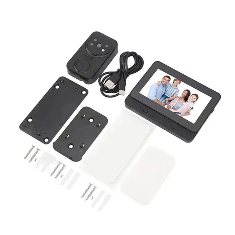 Smart Video Doorbell Camera Wireless, 1080P HD with Night Vision, 2.4G WiFi, Motion Detection, 2-Way Audio, and Cloud Service - Shoppiline