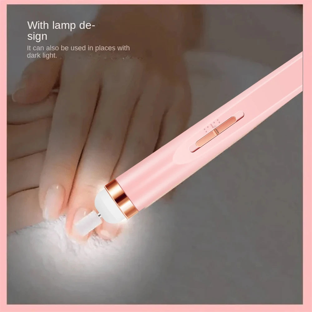 YIKOOLIN Lime à Ongles Électrique Portable avec 4 Vitesses Coupe-Cuticules Outil de Manucure et Pédicure à Piles