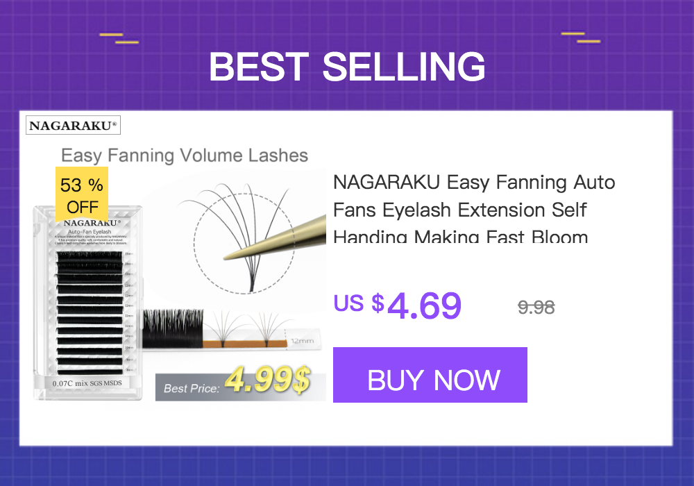 NAGARAKU Stainless Steel Straight Curved Nail Volume Eyelash Accurate Tweezers Nippers Pointed Clip Set Makeup Tools