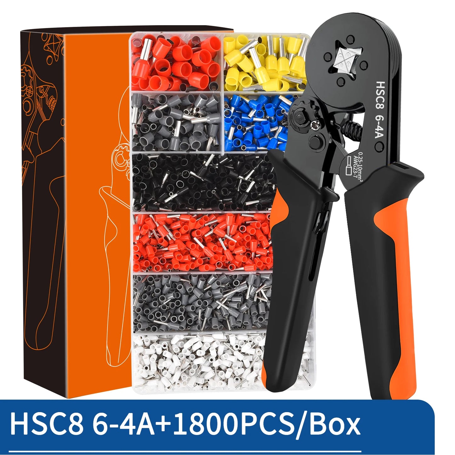 Crimping Pliers Ferrule Sleeves Tubular Terminal Tools HSC8 6-4 10-6 16-6 Wire Crimper Household Electrical Sets Terminal - Shoppiline