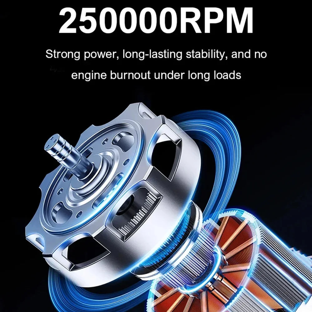 M18 Brushless Turbo Blower Jet Fan 400000RPM Powerful Electric Portable Dust Cleaner 53m/s Type-C Charging Violent Fan - Shoppiline