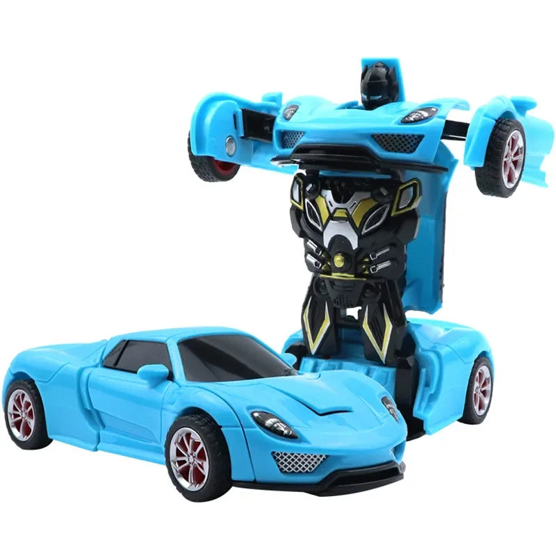 Verformbares Spielzeugauto, Trägheitsaufprall, Ein-Knopf-Verformung, Jungenpuzzle, Kollisionsverformung, Autobot-Roboter