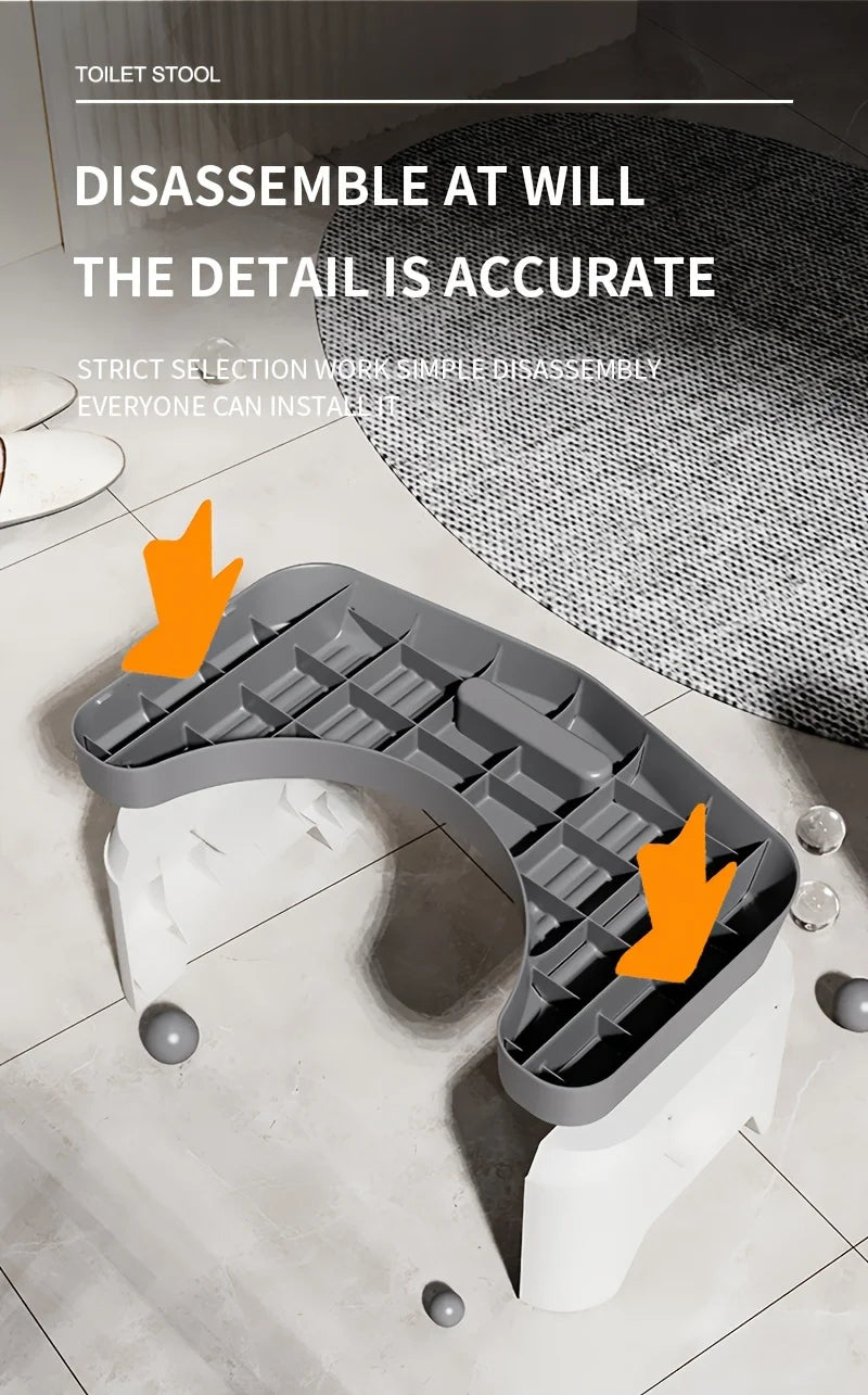 1Pc Toilet Stool for Bathroom, Comfort Toilet Stool for Adult Kids Pregnant Women, Squatting Aid Footstool, Anti Slip Thickening