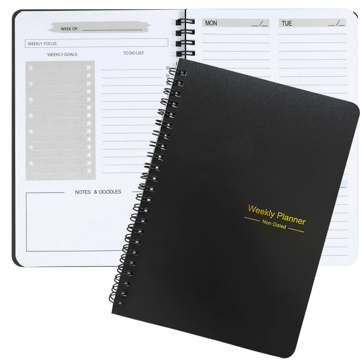 Clearance_2026 Tree Pattern Spiral Bound Weekly Planner & Notebook & Schedule Organizer, Stationery For Office & School & Study,