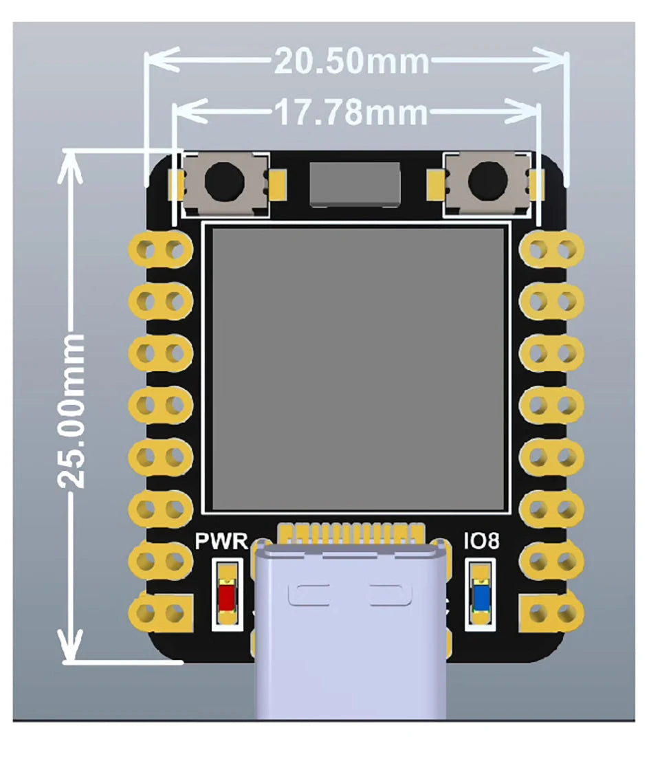 0.42 inch OLED Dev Board for ESP32-C3, WiFi BT Wireless Module with Ceramic Antenna, SuperMini Development Board