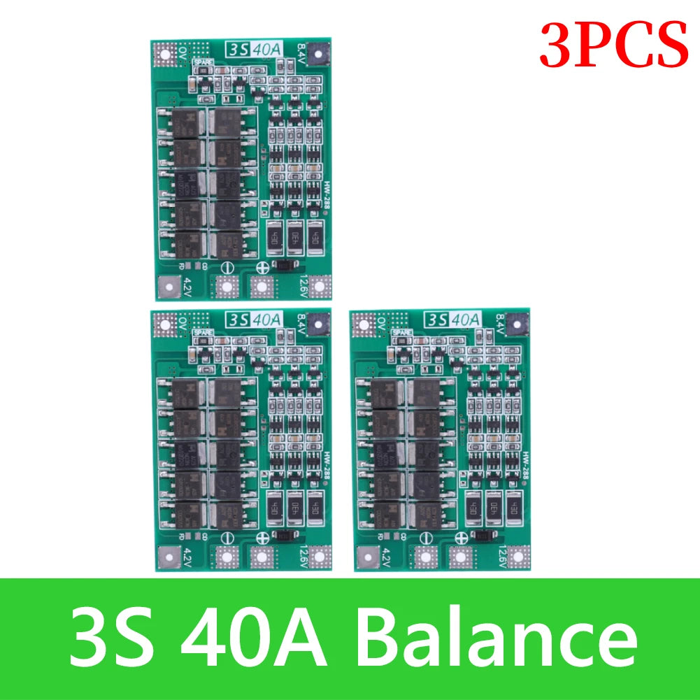 BMS 3S/4S 5A 10A 20A 25A 40A 60A Li-ion Lithium Battery Charger Protection Board 18650 For Drill Motor 12V with Enhance/Balance - Shoppiline