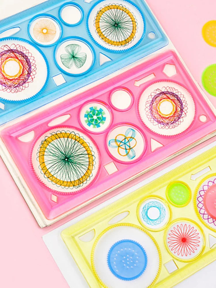 Spirograph Art Drawing Ruler Children DIY Handmade Painting Template Multifunctional Cartoon Color Developmental Toys Gifts TMZ