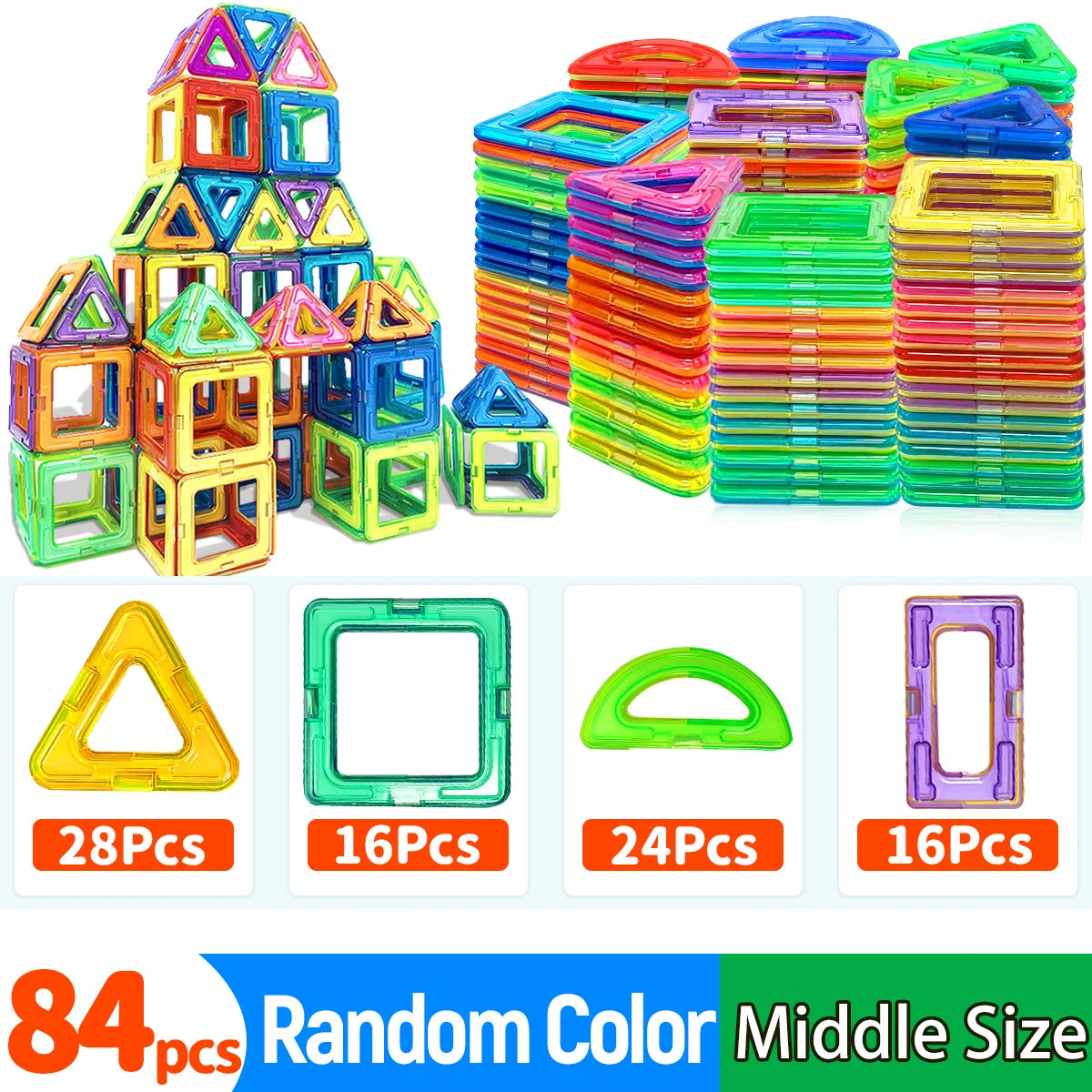 Magnetic Building Blocks Construction Sets Toy For Kids DIY Toys STEM Learning Educational Magnet Toys Birthday Gift