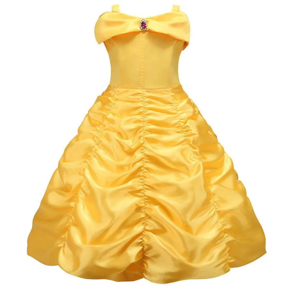 Kids Cinderella Costume Princess Dress for Girls Children Rapunzel Snow White Belle Jasmine Elsa Aurora Cosplay Carnival Dresses